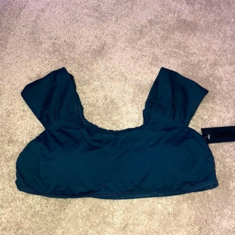 Cikada Australia Bikini Top US Size‎ 10 Dusty Teal New